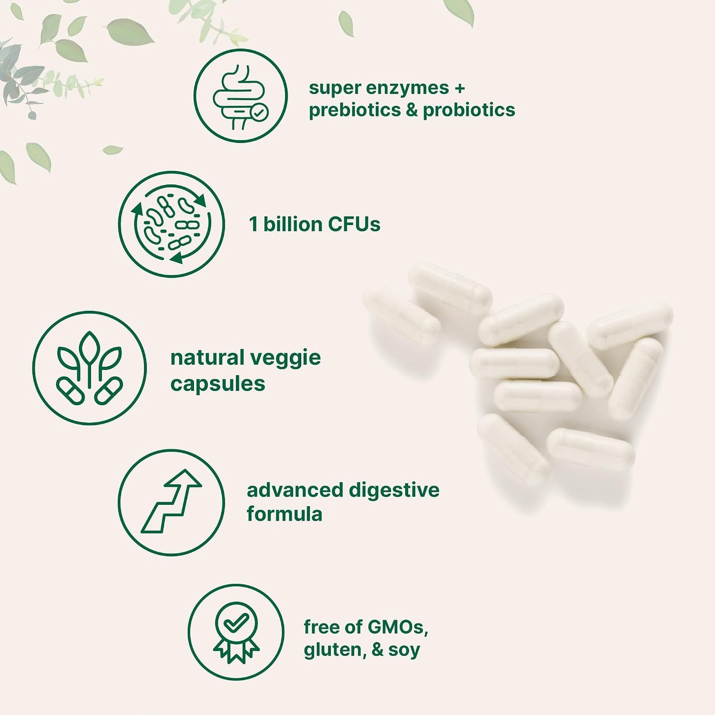 Micro Ingredients Super Enzymes with Prebiotics & Probiotics, 240 Veggie Capsules | Digestive Enzymes for Women & Men | Probiotic, Bromelain, Psyllium Husk & More | Immune & Gut Health Support*
