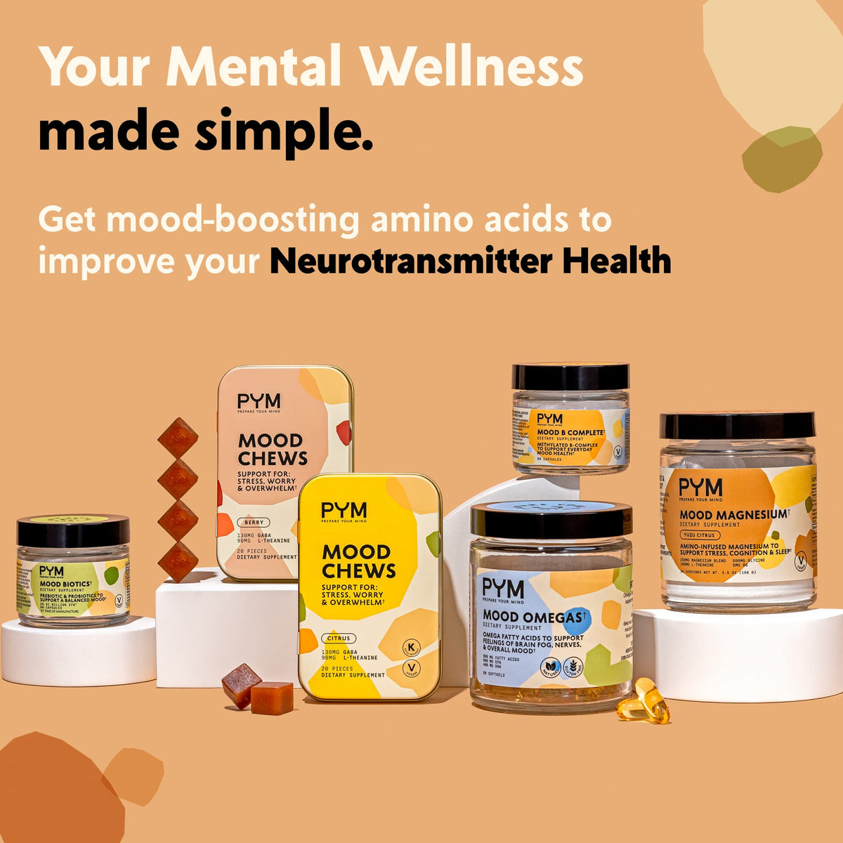PYM Omega-3 Fish Oil (60-Count) | Brain Fog, Nerves, & Cognition Support