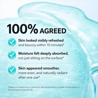 PDRN Hydrogel Face Mask — Collagen Face Mask, 99% Salmon DNA PDRN(34ml X 5) | PDRN, Collagen & Hyaluronic Acid for Intense Hydration, Smooth-Looking Skin — +177% Surface Hydration & −75% Pore Appearance