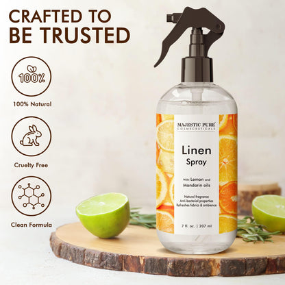 Majestic Pure Linen Spray | All Natural Fragrance | Spray for Pillows, Bedding, Sheets, Clothing