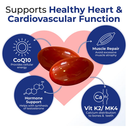 Xtendlife CX8 Heart Health Supplement for Cardiovascular Support, Circulation, and Arterial Health - with Vitamin K2 MK7, D3, Tocotrienols, and Sea Buckthorn-30 Day Supply