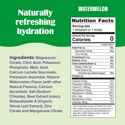 Ultima Replenisher Electrolyte Powder Drink Mix Bundle – Sugar Free – Watermelon, 90 Serving Canister and 20 Stickpacks – 6 Electrolytes and Minerals – Keto Friendly, Vegan, Non-GMO