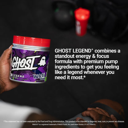 GHOST Legend Pre Workout Powder, Sonic Cherry Limeade - 30 Servings – Pre-Workout for Men & Women with Choline, L-Citrulline, & Beta Alanine for Energy & Focus