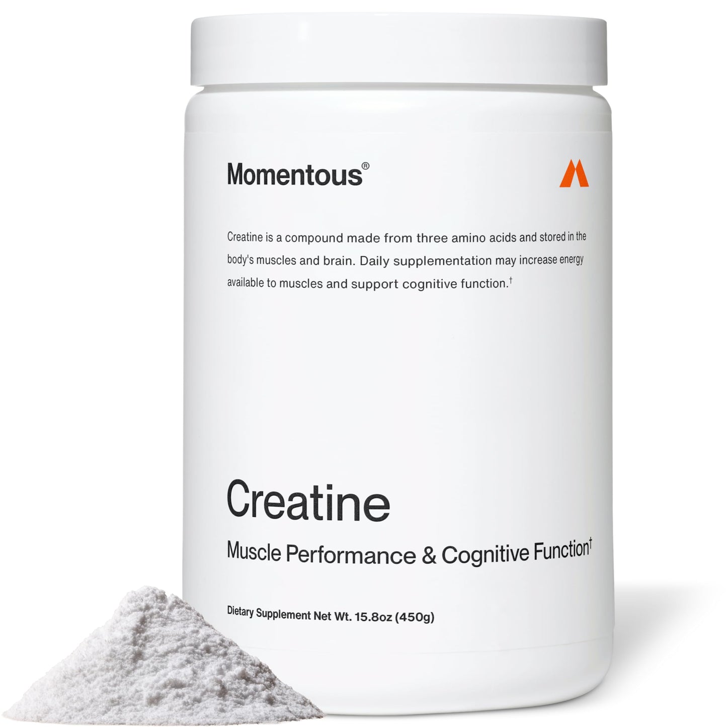 Momentous Creatine Monohydrate Powder - Creatine Powder - Supports Strength, Lean Muscle, & Recovery for Men & Women - NSF Certified for Sport - 5 g per Serving - 90 Servings