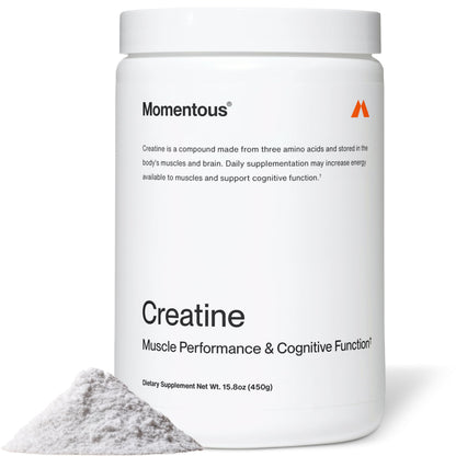 Momentous Creatine Monohydrate Powder - Creatine Powder - Supports Strength, Lean Muscle, & Recovery for Men & Women - NSF Certified for Sport - 5 g per Serving - 90 Servings