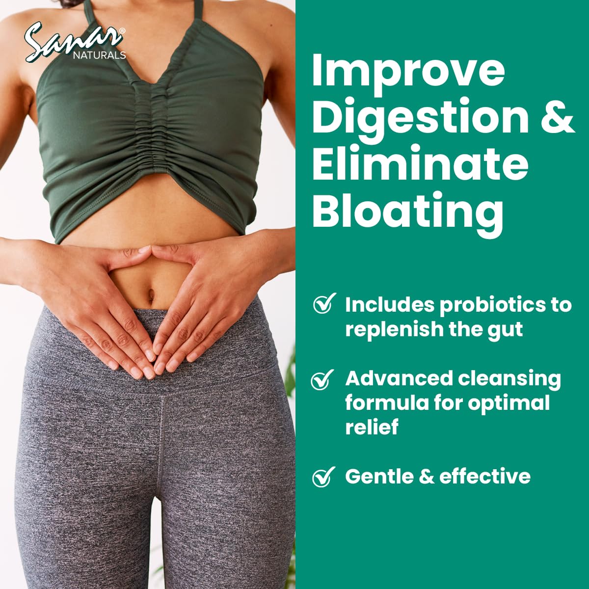 Sanar Naturals Colon Cleanser - Herbal Blend with Probiotics and Fibers - Digestive Health