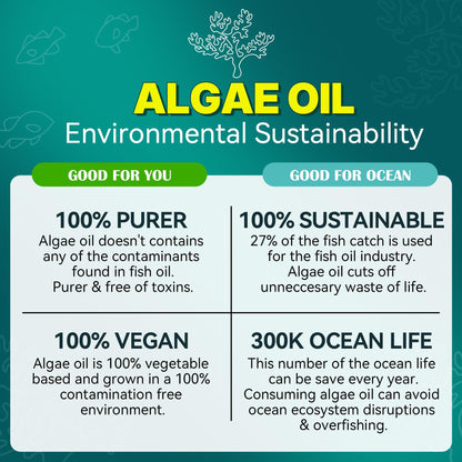 Vegan Omega-3 Gummies for Adults, Fish Oil Alternative from Algae Oil, Plant Based DHA 460mg & EPA 230mg Plus MethylFolate, Vitamin B12, Phosphatidylserine, No Fishy Taste, Vegan, Sugar Free, 60 Cts