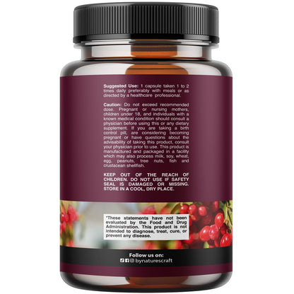 Advanced Kidney Support Supplement - Kidney Cleanse Detox & Repair Cranberry Extract Capsules with Uva Ursi, Stinging Nettle & Astragalus for Kidney Health - Urinary Tract Health - 60 Count