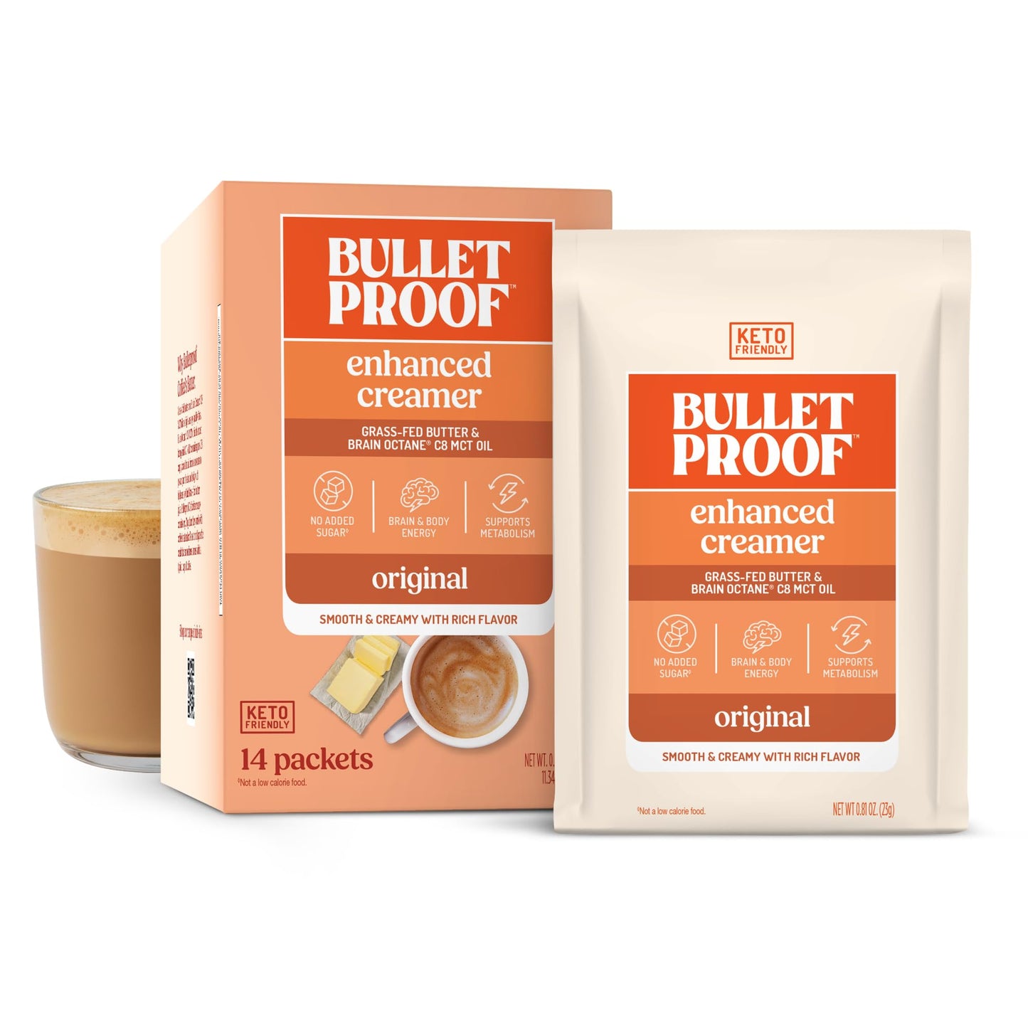 Bulletproof Original Creamer, 14.8 Ounces, Keto Coffee Creamer with MCT Oil and Grass-Fed Butter, Supports Brain Function