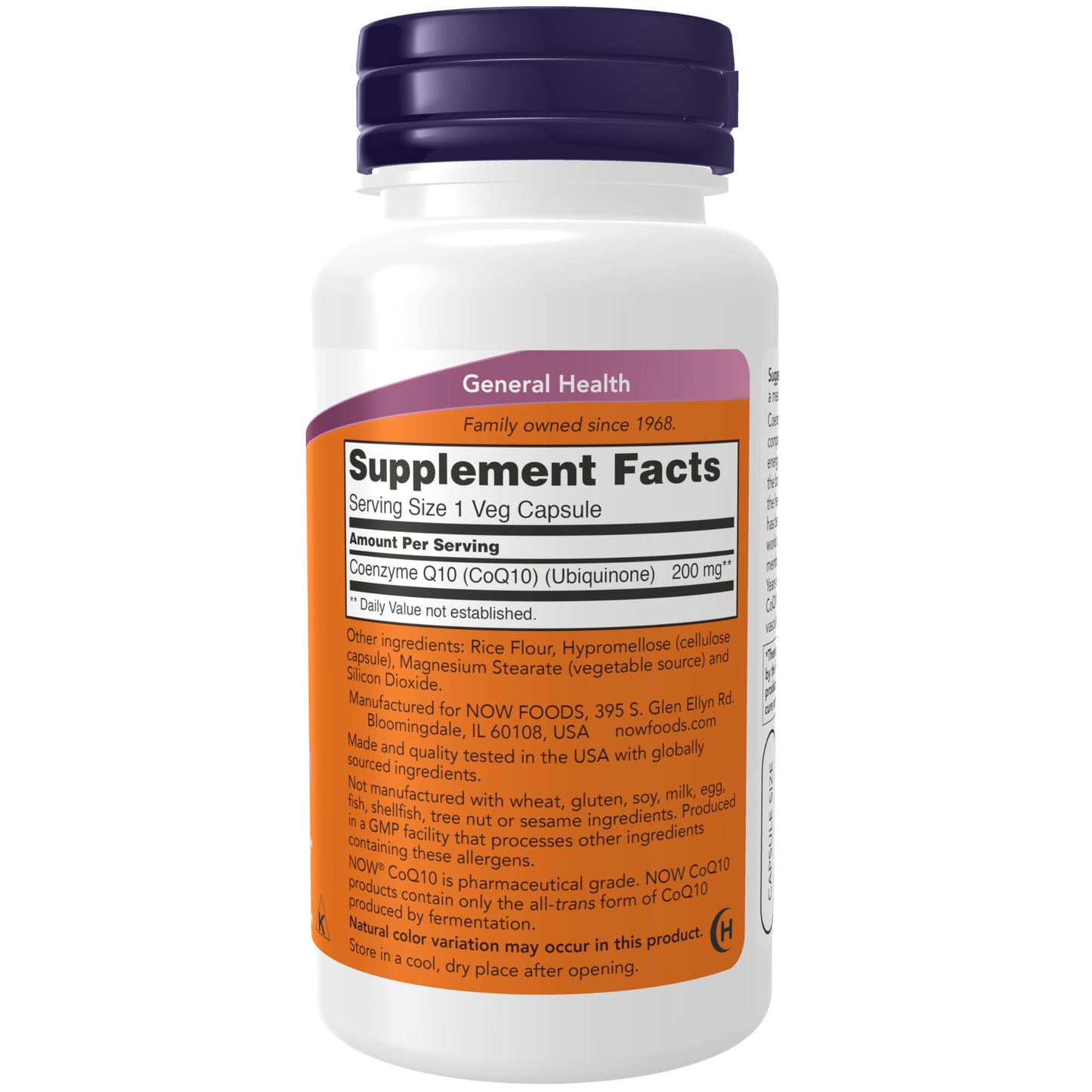 NOW Foods Supplements, CoQ10 (Coenzyme Q10) 200 mg, Cardiovascular Health*, 60 Veg Capsules