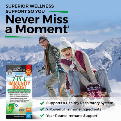 Immune Support Supplement with Zinc Elderberry Vitamin D 5000 IU, 120ct