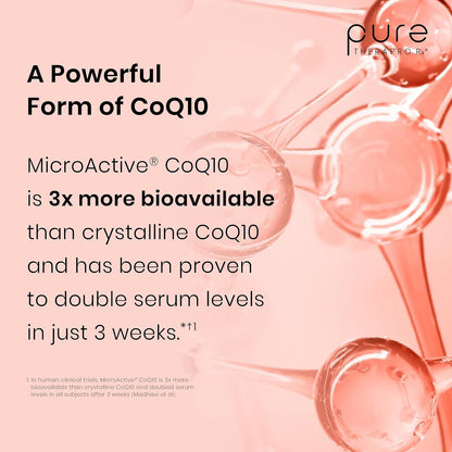 MicroActive CoQ10 Enhanced with MicroPQQ + Shilajit “Sustained Release” 60 Veg Caps | Convenient Once a Day Clinical Dose | 2 Month Supply | Vegan | Pharmaceutical Grade