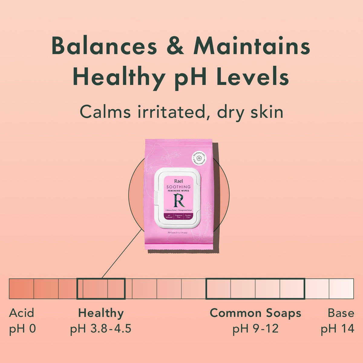 Rael Feminine Wipes, Soothing Wipes for Women - pH Balance, Clean Ingredients, All Skin Types
