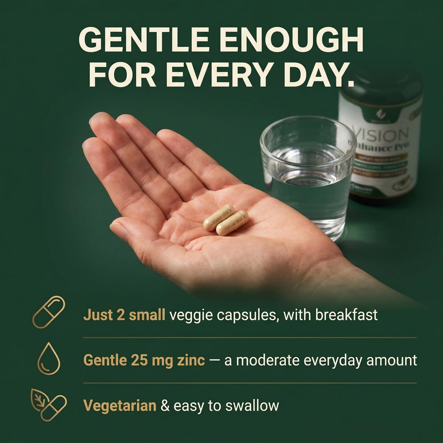 Vision Enhance Pro Eye Wellness Supplement with Lutein, Zeaxanthin & Botanical Extracts | Supports Daily Eye Wellness & Visual Comfort | 60-Day Supply