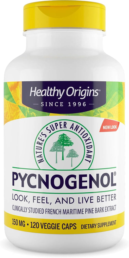 Healthy Origins Pycnogenol Pine Bark 150 mg, 120 Veggie Caps