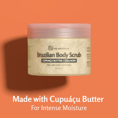 Himalayan Salt Scrub Face Foot & Body Exfoliator Infused with Collagen and Stem Cell Natural Exfoliating Salt Body Scrub for Toning Cellulite Skin Care by M3 Naturals