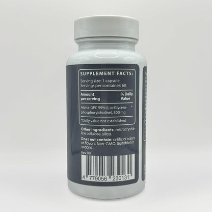 partiQlar Alpha GPC 300mg - Nootropic Brain Memory & Focus Support, 60 Caps