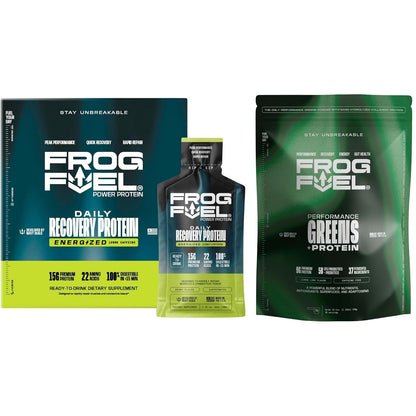 Frog Fuel Power Energized Shot & Greens Powder Bundle, 24 pk & 30 Servings