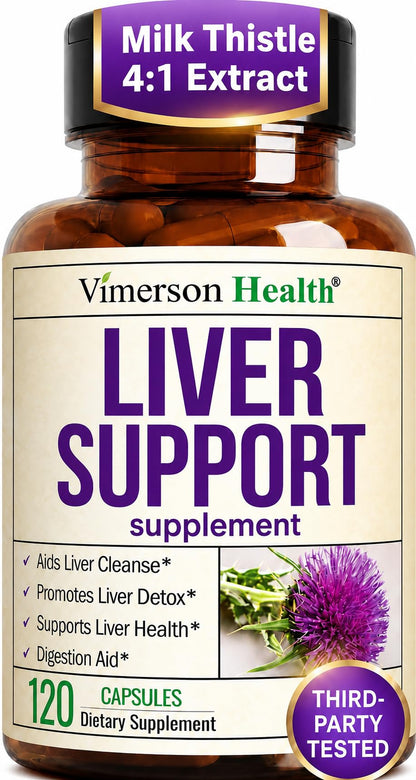 Liver Support – Liver Cleanse Detox & Repair Milk Thistle Supplement – 60ct
