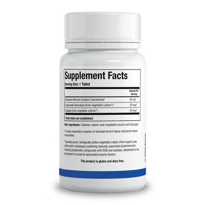 BIOTICS RESEARCH Cytozyme-AD - Adrenal Support Supplement, Promotes HPA Axis Balance, Healthy Stress Response and Calm Energy, SOD and Catalase Antioxidant Enzymes, Gluten and Dairy Free, 60 Tablets
