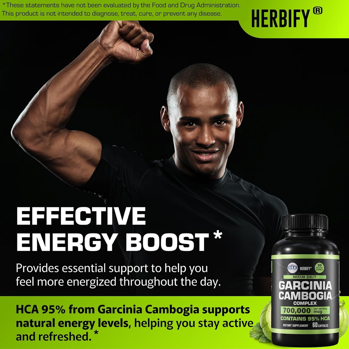 Garcinia Cambogia Wellness Support Supplement for Women & Men - Herbal Extract with Antioxidant Properties - Energy Booster for Daily Vitality and Digestive Support - 60 Count