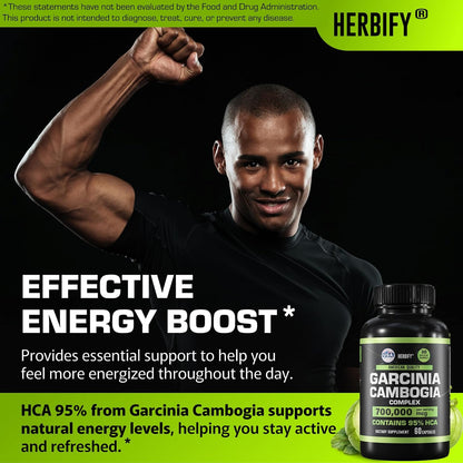 Garcinia Cambogia Wellness Support Supplement for Women & Men - Herbal Extract with Antioxidant Properties - Energy Booster for Daily Vitality and Digestive Support - 60 Count