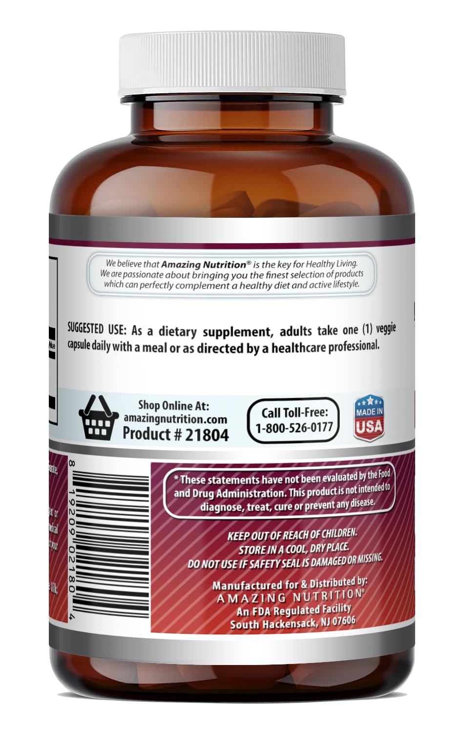 Amazing Formulas Quercetin 500mg Veggie Capsules Supplement | Non-GMO | Gluten Free | Supports Overall Health & Well Being (240 Count)