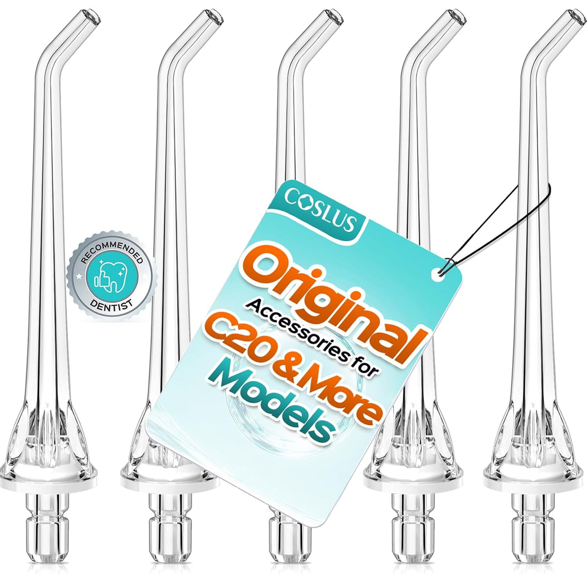 COSLUS Original C20 C50 C51 E40 C31 Flosser Replacement 5 Standard Set