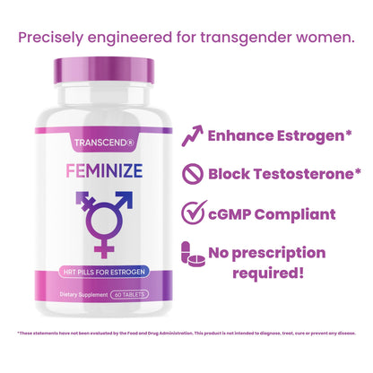 FEMINIZE Transcend HRT Pills for Estrogen - Potent HRT Estrogen Complex - Big Breats