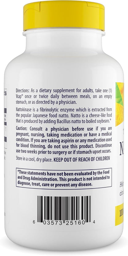 Healthy Origins Nattokinase 2,000 FUs 100 mg, 180 Veggie Caps