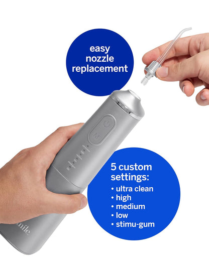 Supersmile Frosted Premium Self-Care Kit, Pre-Rinse + Water Flosser