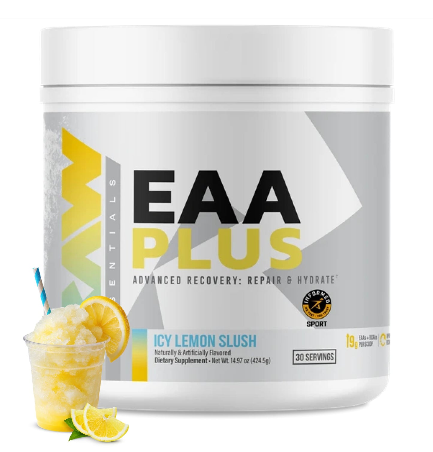RAW EAA Plus, Amino Acids Powder, Watermelon Grape (30 Servings) - Pre Workout Amino Energy Powder for Advanced Endurance, Recovery & Lean Muscle Growth - BCAA Amino Acids Supplement for Men & Women