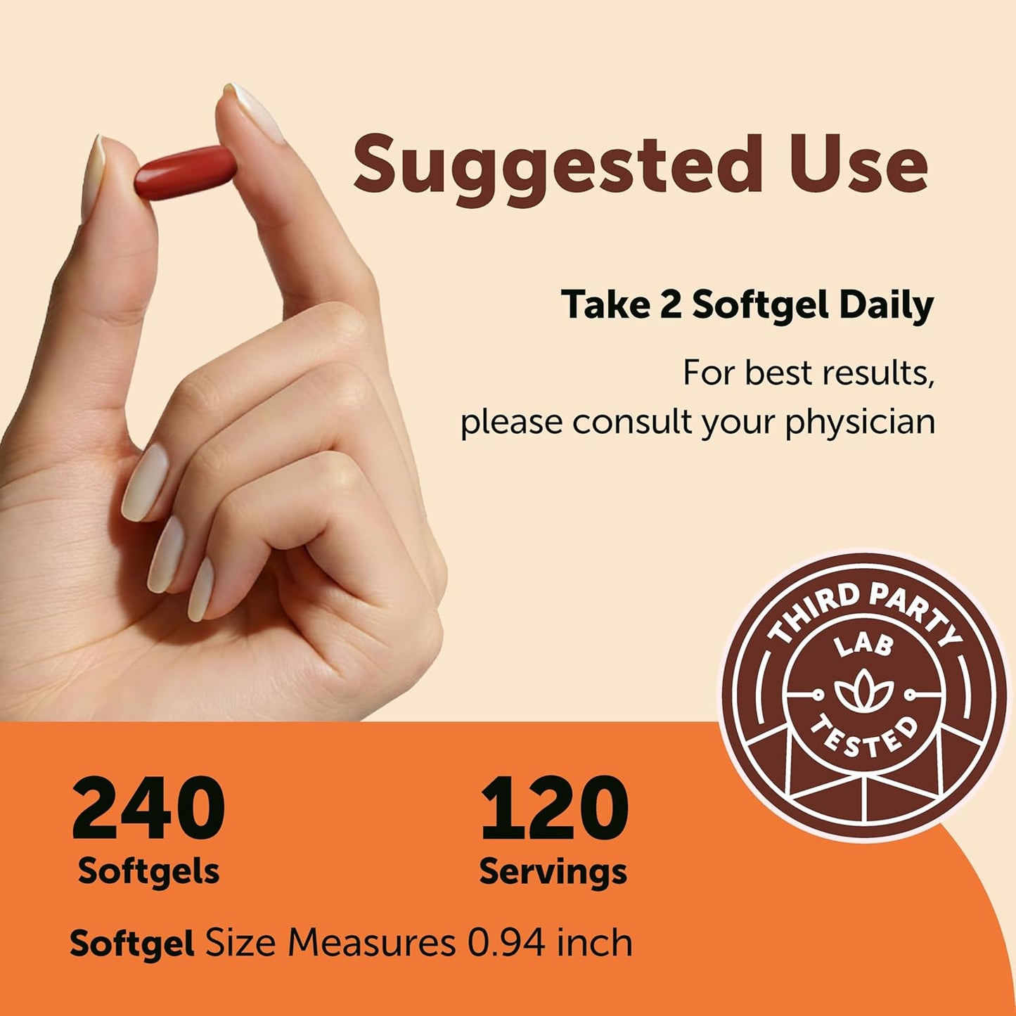 Micro Ingredients CoQ10 400 mg Per Serving, 240 Softgels | Made with Coconut MCT Oil | Coenzyme Q10 (Ubiquinone) | Non-GMO