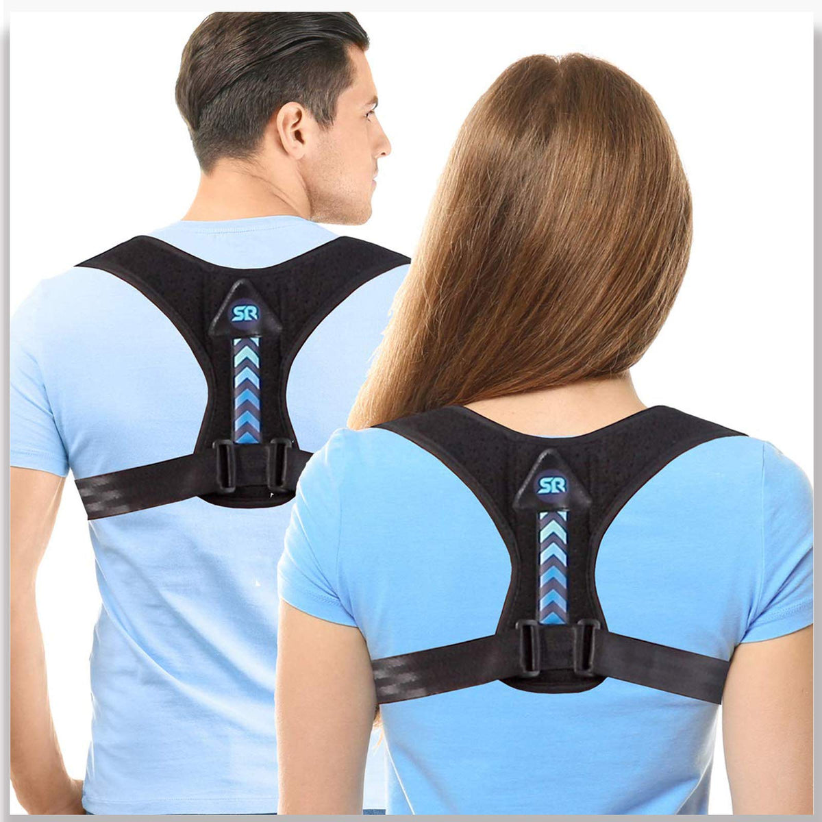 SR SUN ROOM Posture Corrector For Men And Women- Adjustable Upper Back Brace 