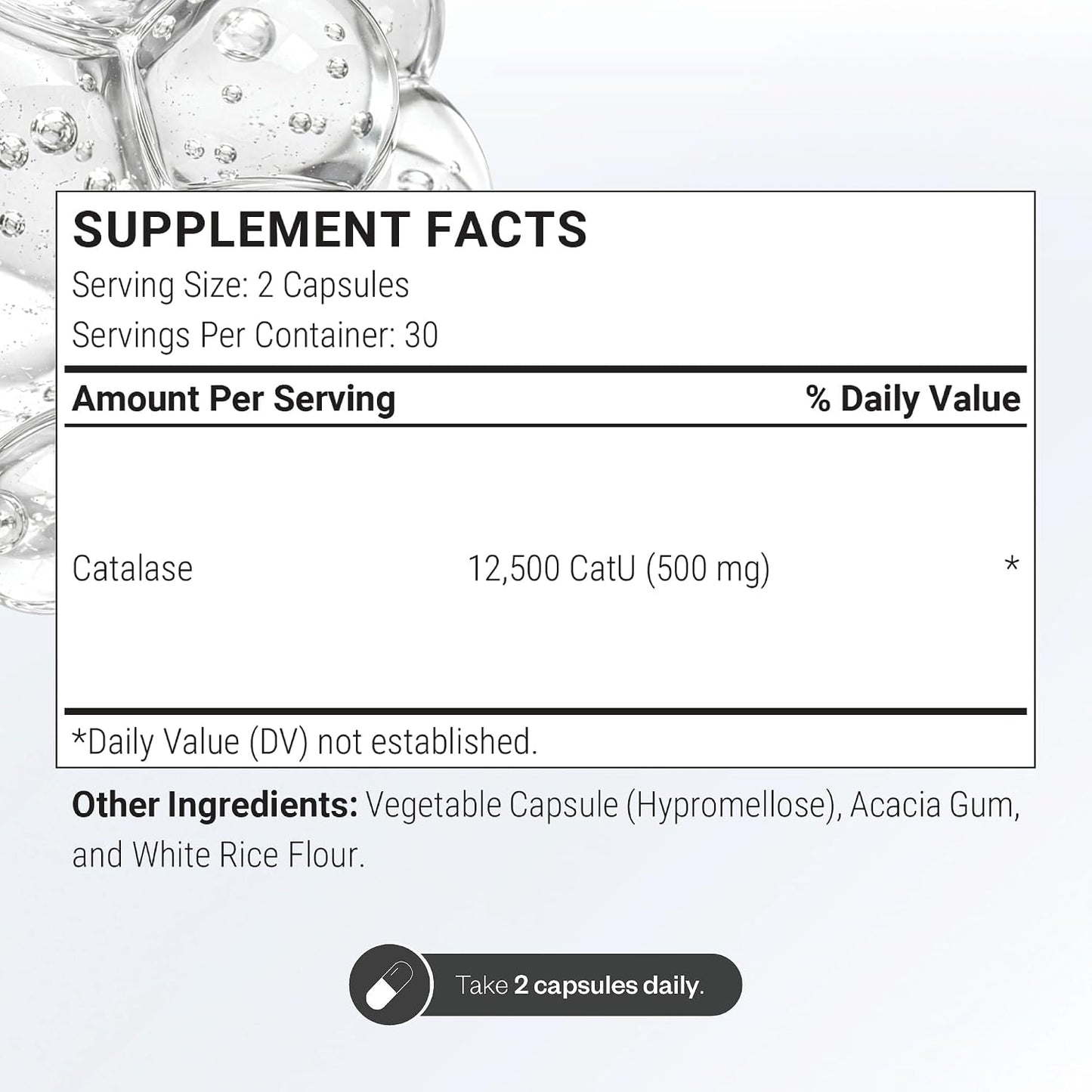 Supersmart - Catalase 500mg per Day (12500 CatU) - Natural Enzyme - Anti Gray Hair Supplement | Non-GMO & Gluten Free - 60 Delayed Release Capsules