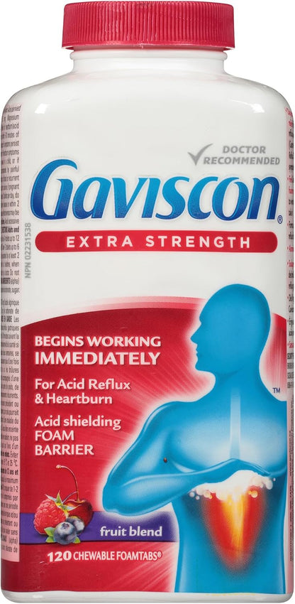 Gaviscon Extra Strength, 120 chewable tabs