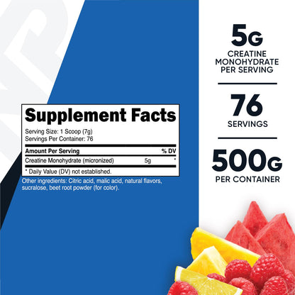 Nutricost Creatine Monohydrate Powder (Fruit Punch, 500 Gram)