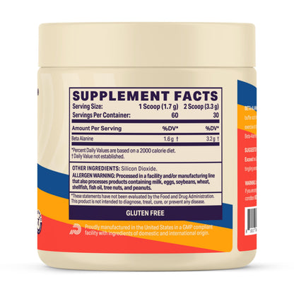 Podium Nutrition, Solos | Beta Alanine, 60 Servings, Unflavored, Boost Athletic Performance