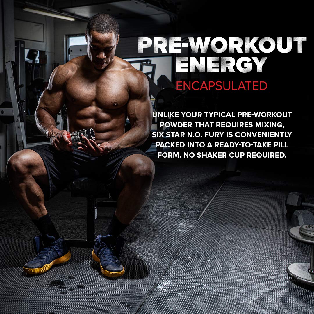 Six Star Nitric Oxide Supplement Nitric Oxide Fury Pre-Workout Pre Workout Nitric Oxide