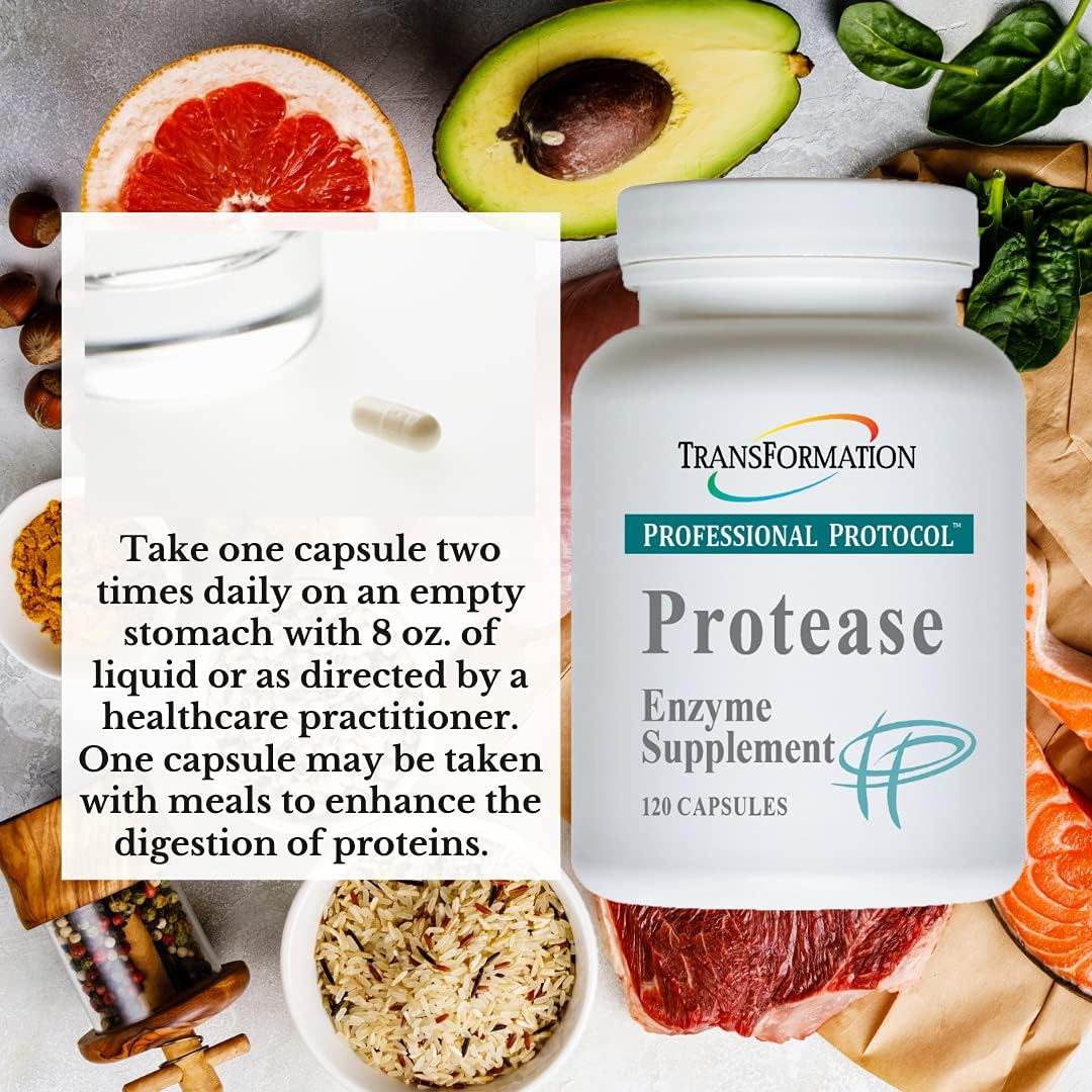 TRANSFORMATION THE GENESIS OF GOOD HEALTH Enzymes - Protease Digestive Supplement Advanced Formula, Supports Healthy Digestion, Immunity, Nutrient Absorption, Improve Tolerance On an Empty Stomach