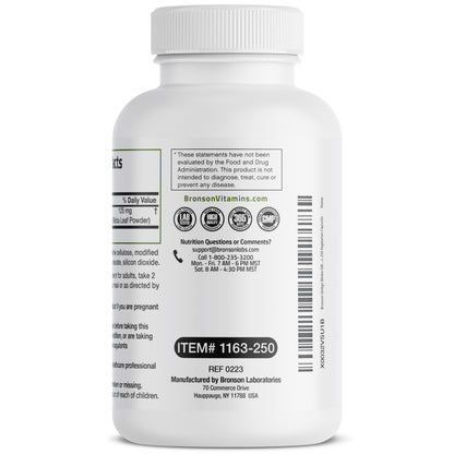 Bronson Ginkgo Biloba Extra Strength 125mg (4:1 Extract) Equivalent to 500mg