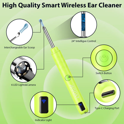 Ear Wax Removal Tool Camera, Ear Cleaner with Camera, Ear Cleaning Kit 1296P HD Ear