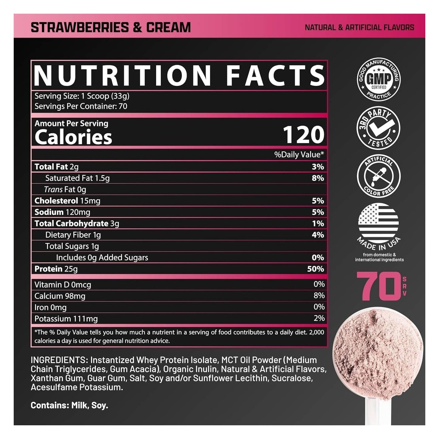 Nutrex Research IsoFit Whey Protein Powder Instantized 100% Whey Protein Isolate (30 Servings (Pack of 1), Vanilla Bean Ice Cream)