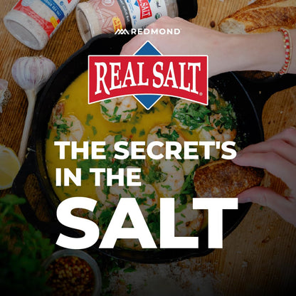Redmond Real Salt - Ancient Fine Sea Salt, Unrefined Mineral Salt, 16 Ounce Pouch (2 Pack)