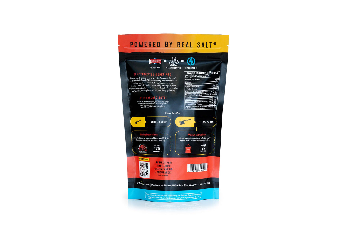 Re-Lyte Hydration Electrolyte Powder Bulk Pouch 175 Servings/Watermelon Lime