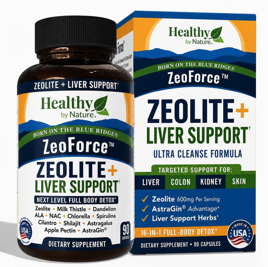 Zeolite + Liver Ultra Cleanse | Heavy Metal & Microplastic Detox Binder Support for Adults | Milk Thistle NAC Chlorella Cilantro Spirulina Shilajit Astragalus | Promotes Energy, Gut Health (90 Count)