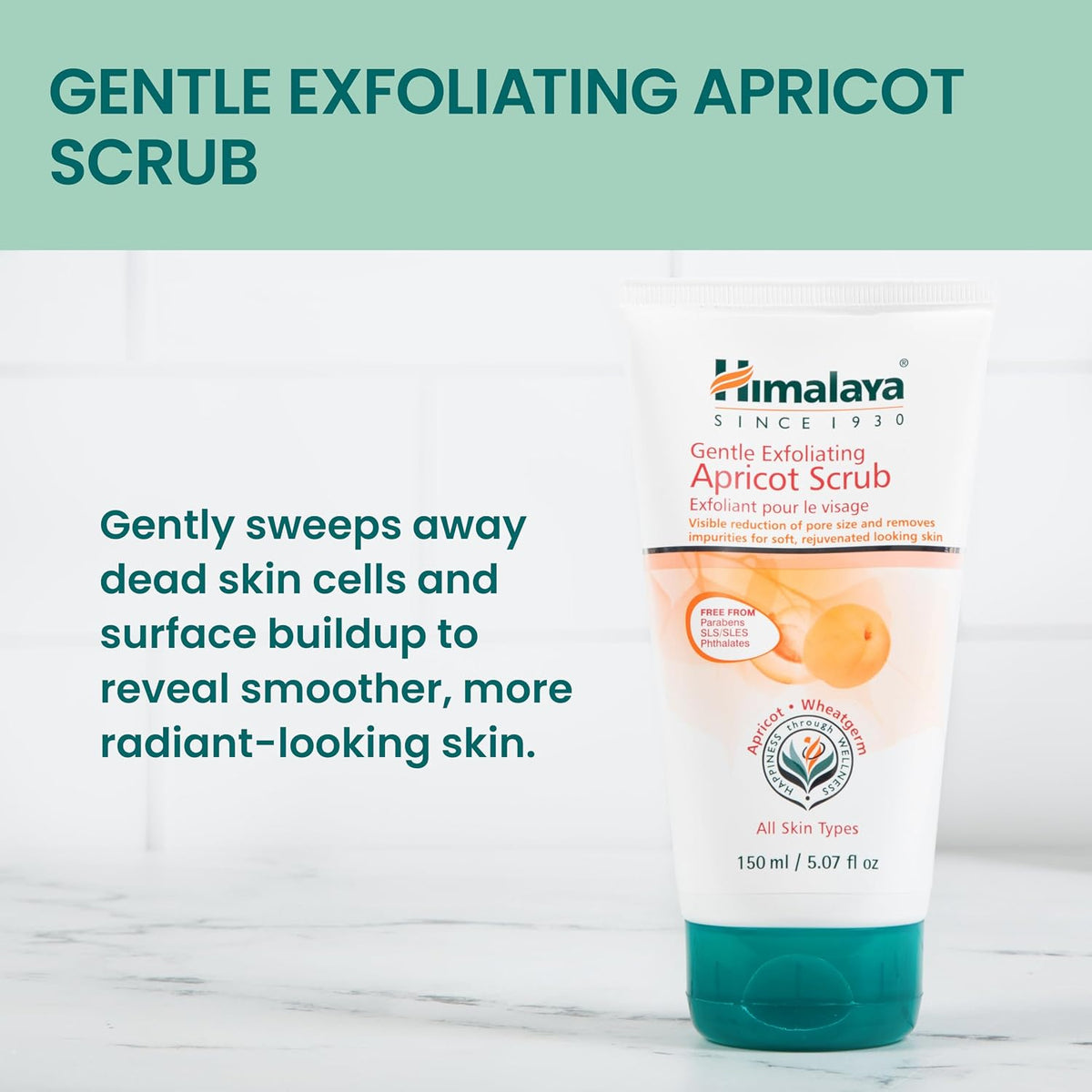 Himalaya Gentle Exfoliating Apricot Face Scrub for Deep Cleansing, 150 ml