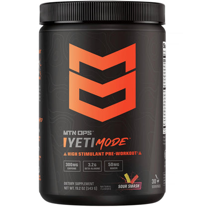 MTN OPS Yeti Mode High Stim Pre-Workout with Creatine, Pink Lemonade