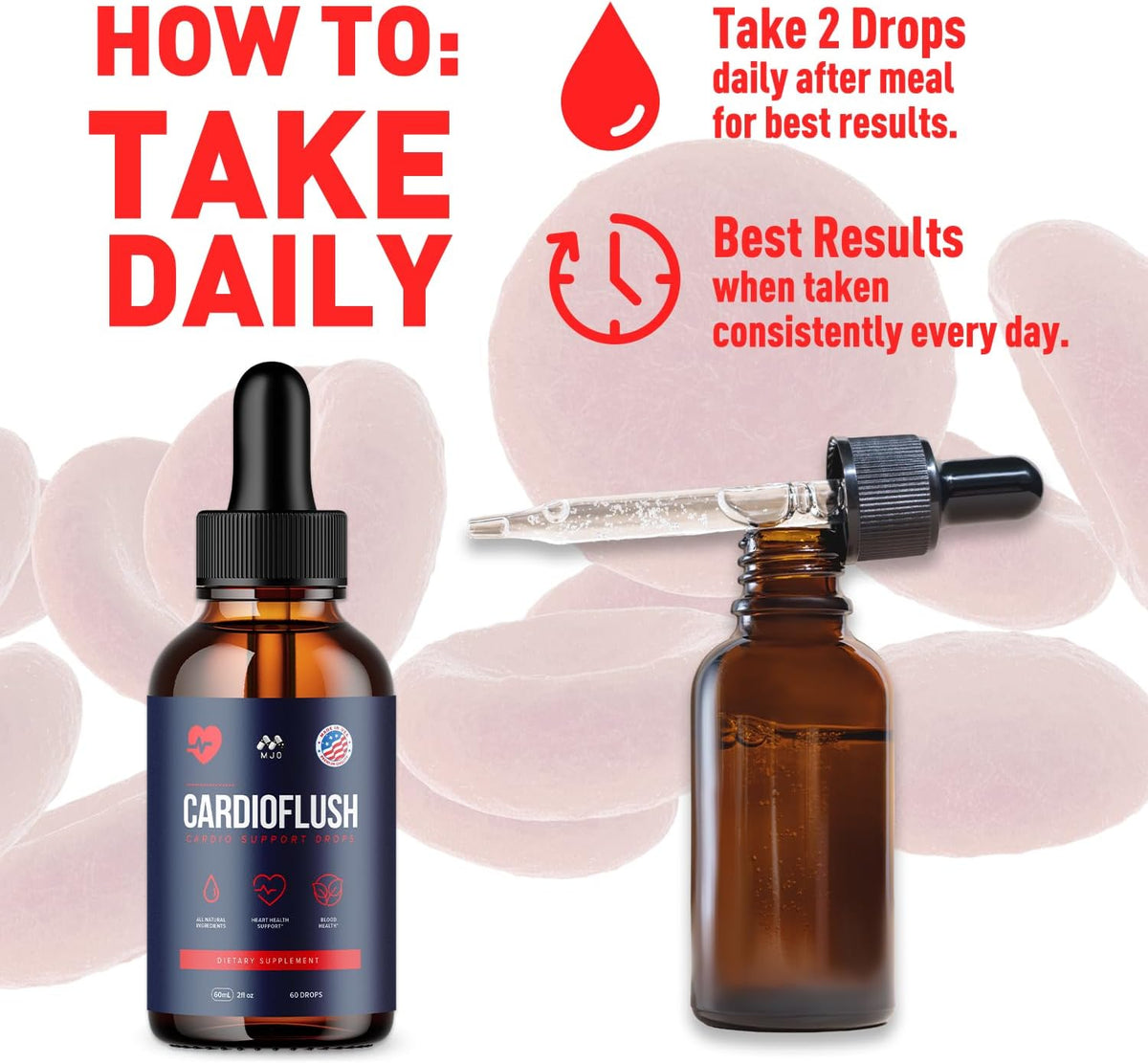 Cardio Flush Drops, Cardioflush Drops Premium Liquid Supplement 30 Servings