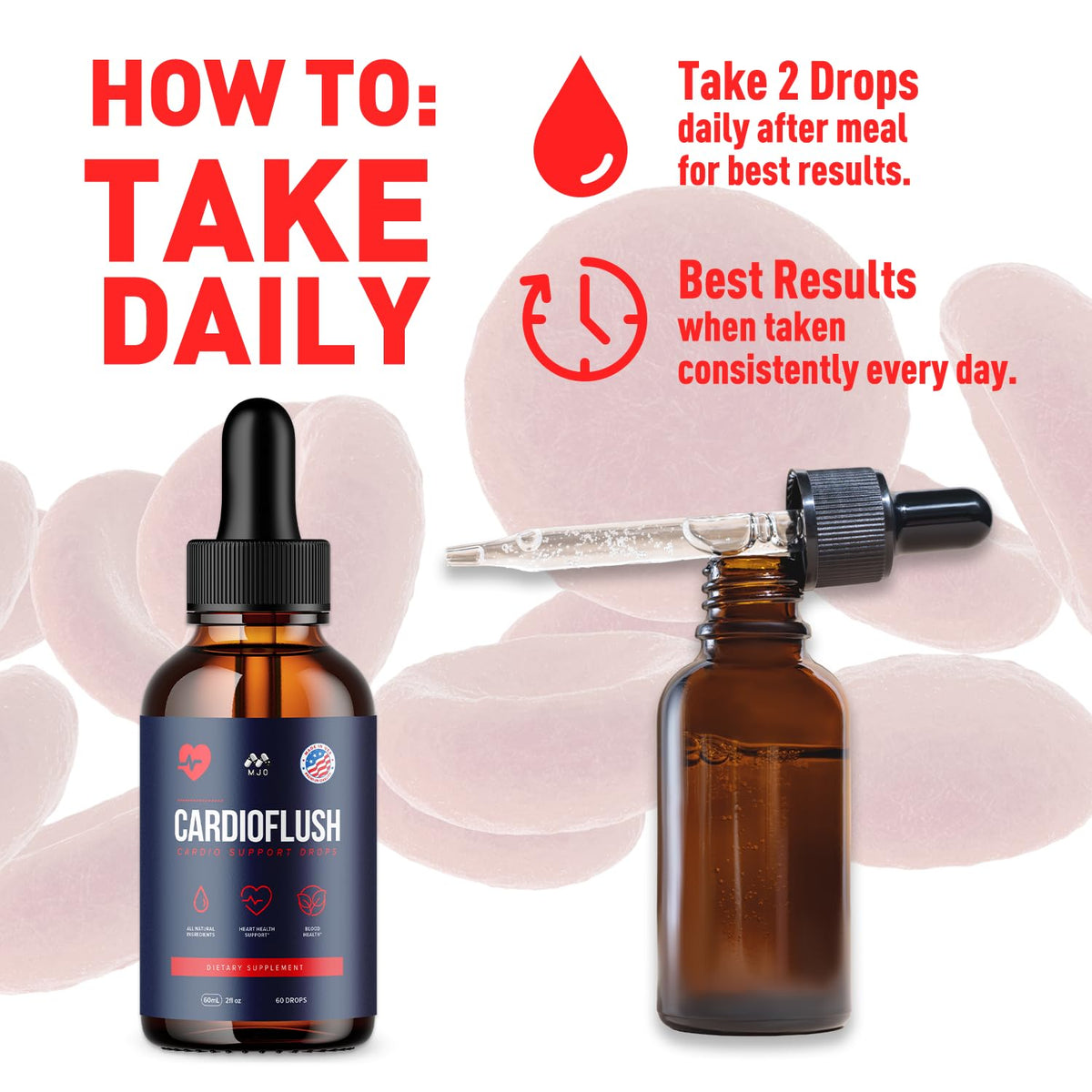 Cardio Flush Drops, Cardioflush Drops Premium Liquid Supplement 30 Servings